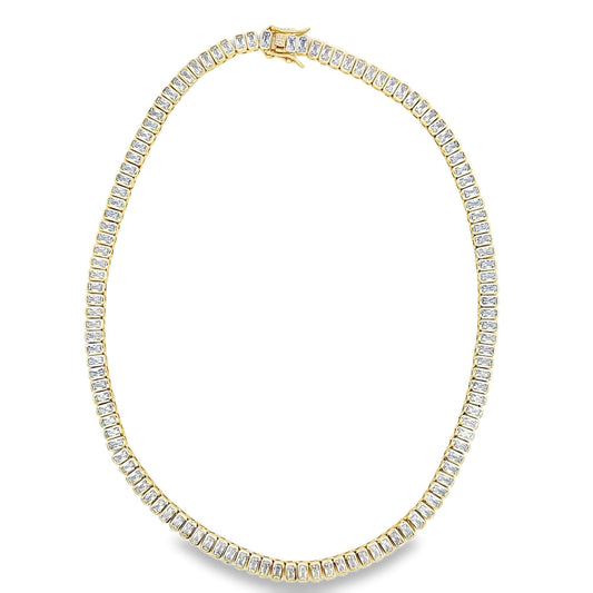 5mm Baguette Necklace (H280)-0